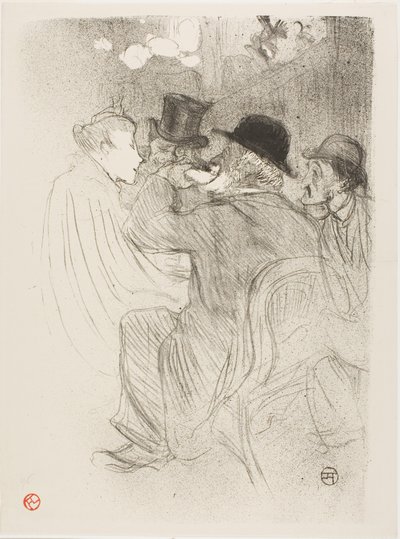 Bij de Moulin Rouge: Een Rude! Een Echte Rude! door Henri de Toulouse-Lautrec