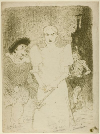 In de opera: Madame Caron in Faust door Henri de Toulouse-Lautrec