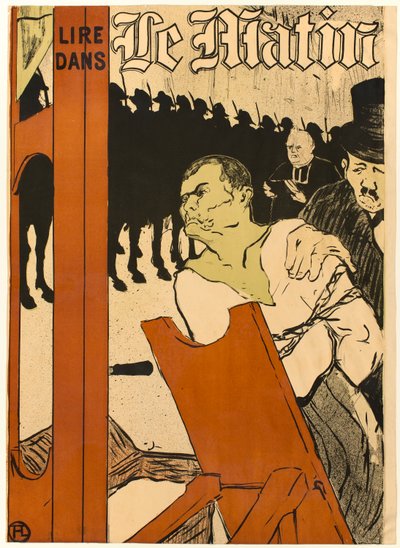 Aan de voet van het schavot door Henri de Toulouse-Lautrec