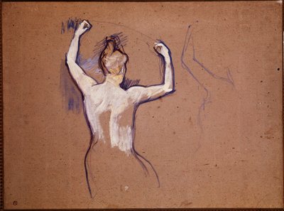 Ballet van Papa Chrysanthème (Studie voor een van de uitgelichte dansers) door Henri de Toulouse Lautrec