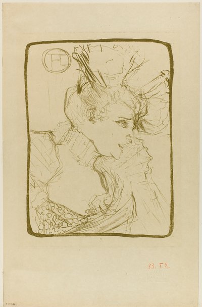 Buste van juffrouw Marcelle Lender door Henri de Toulouse-Lautrec