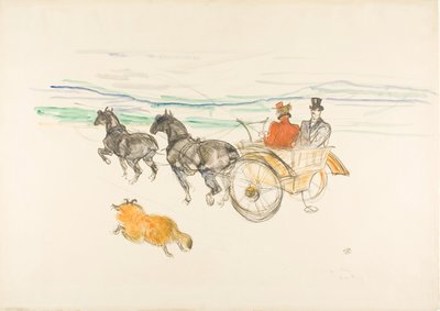 Dubbelspan door Henri de Toulouse-Lautrec