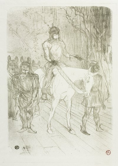 De entree van Brasseur in Chilpéric door Henri de Toulouse-Lautrec