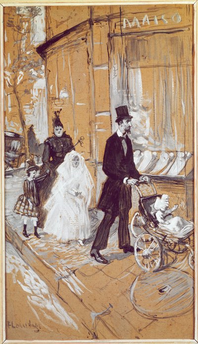 Eerste Communiedag door Henri de Toulouse Lautrec