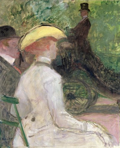 In het Bois de Boulogne door Henri de Toulouse Lautrec
