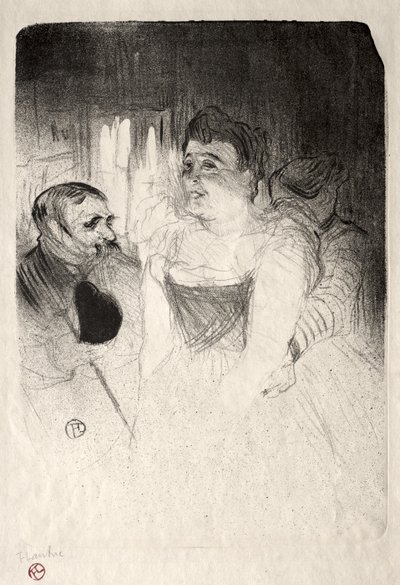 Judic in de loge door Henri de Toulouse-Lautrec