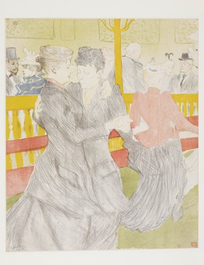 De dans in de Moulin Rouge door Henri de Toulouse-Lautrec