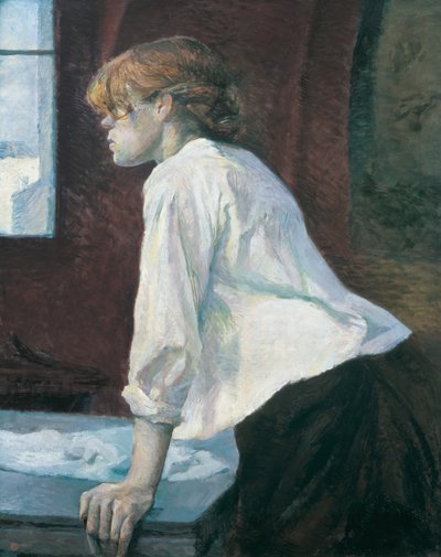 De wasvrouw door Henri de Toulouse Lautrec