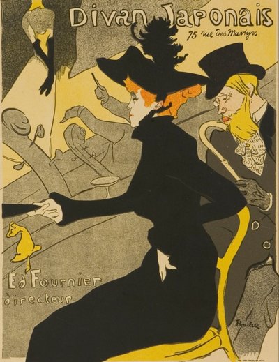 De Japanse divan door Henri de Toulouse-Lautrec