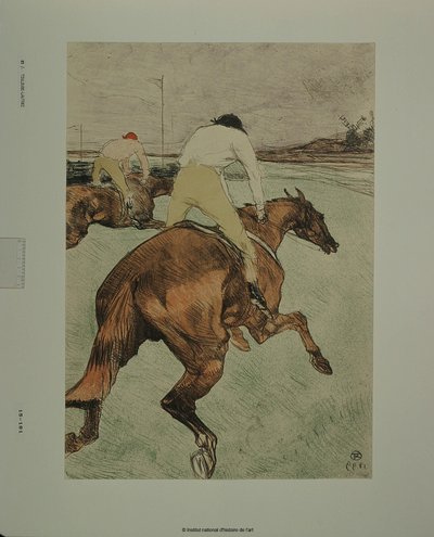 De jockey [proefdruk b] door Henri de Toulouse-Lautrec