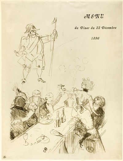 Le Suisse, Menu door Henri de Toulouse-Lautrec
