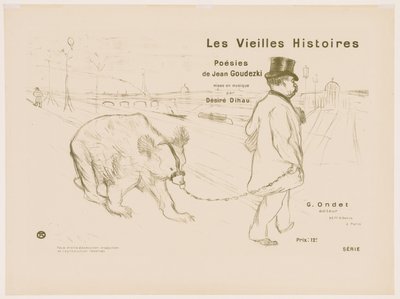 Les Vieilles histoires: Omslag - Frontispice door Henri de Toulouse-Lautrec