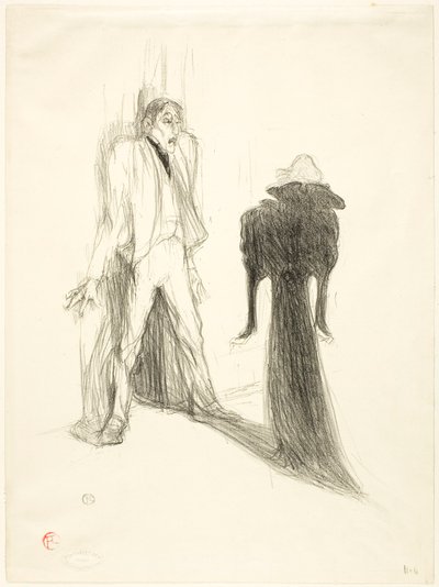 Lugné-Poé, in beeld door Henri de Toulouse-Lautrec