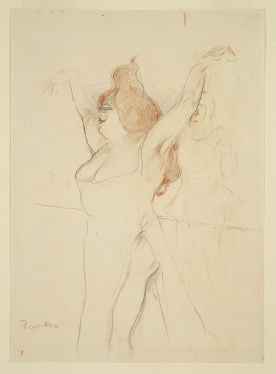Mademoiselle Cocyle als Helena van Troje in La Belle Helene door Henri de Toulouse Lautrec