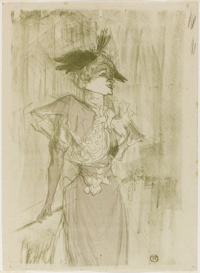 Mademoiselle Marcelle Lender, staand door Henri de Toulouse-Lautrec