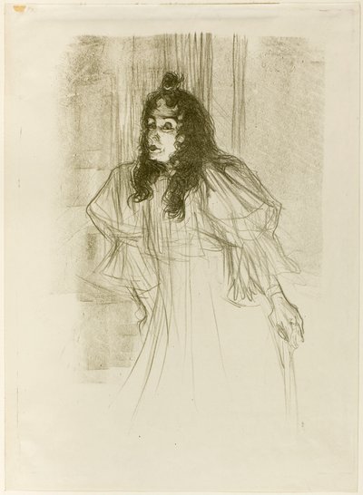 Miss May Belfort met Lang Haar door Henri de Toulouse-Lautrec