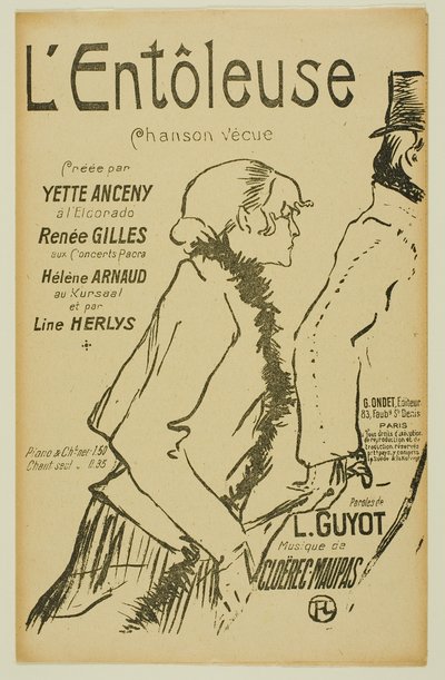 Arme straatwandelaar! door Henri de Toulouse-Lautrec