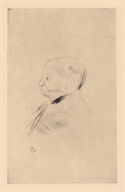 Portret van een man door Henri de Toulouse-Lautrec