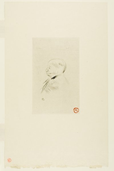 Portret van een Man door Henri de Toulouse-Lautrec