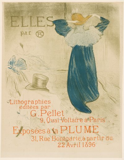 Poster voor Elles door Henri de Toulouse-Lautrec