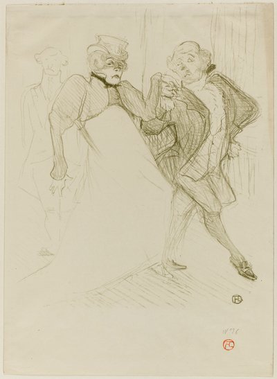 Réjane en Galipaux, in Madame Sans-Gêne door Henri de Toulouse-Lautrec