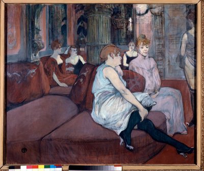 Salon aan de Rue des Moulins door Henri de Toulouse Lautrec