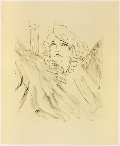 Sarah Bernhardt, uit Treize Lithographies door Henri de Toulouse-Lautrec