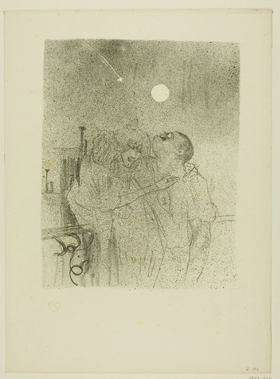 Vallende sterren, uit Mélodies de Désiré Dihau door Henri de Toulouse-Lautrec