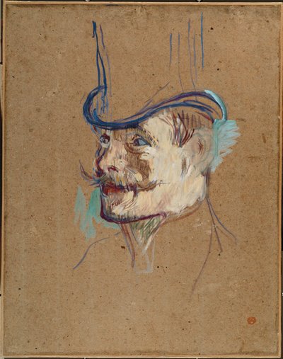 Studie voor De Engelsman in de Moulin Rouge door Henri de Toulouse-Lautrec