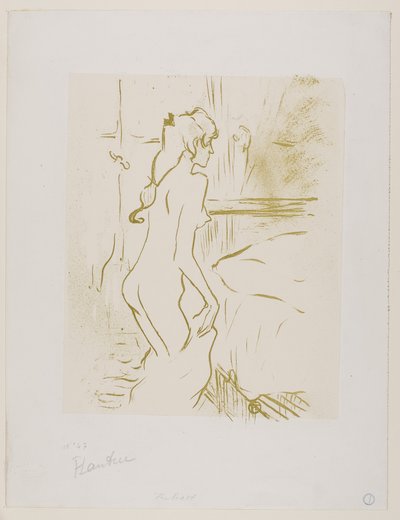 Studie van een vrouw door Henri de Toulouse-Lautrec