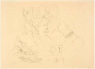 Avondmaal in Londen door Henri de Toulouse-Lautrec