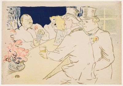 De Ierse en Amerikaanse Bar, Rue Royale door Henri de Toulouse-Lautrec