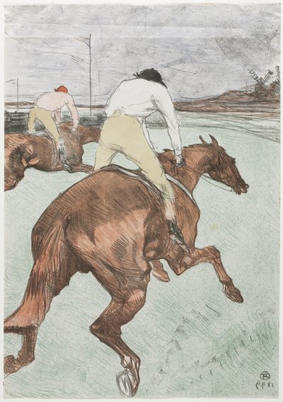 De Jockey door Henri de Toulouse-Lautrec