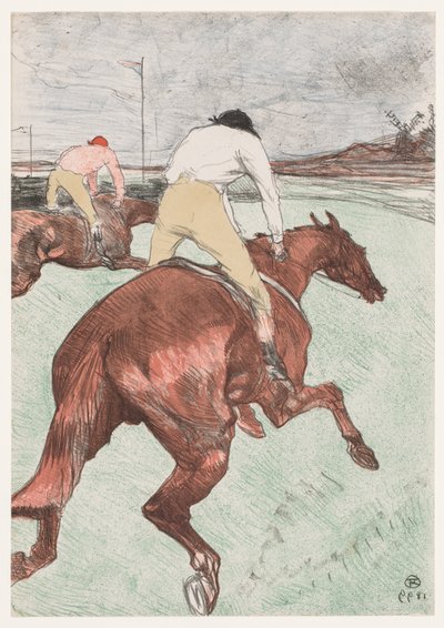 De Jockey door Henri de Toulouse-Lautrec