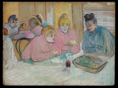 De Dames in de Eetkamer door Henri de Toulouse-Lautrec