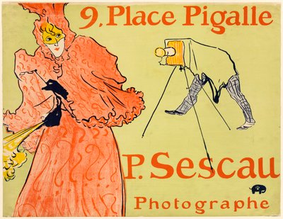 De fotograaf Sescau door Henri de Toulouse-Lautrec