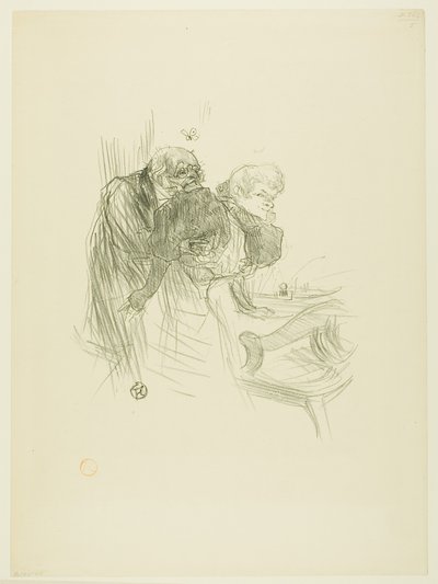 Het gebed van de Poolse joden, uit Au Pied du Sinaï door Henri de Toulouse-Lautrec