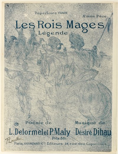 De drie wijzen door Henri de Toulouse-Lautrec