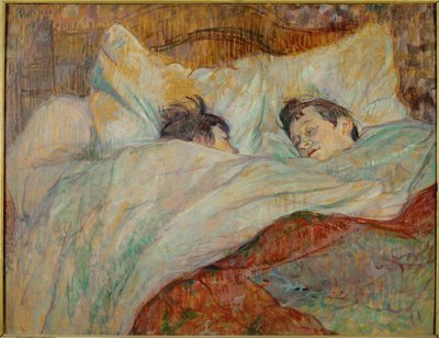 Het bed door Henri de Toulouse-Lautrec