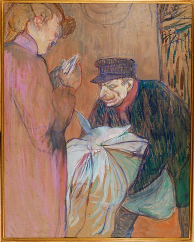 De wasman in het bordeel door Henri de Toulouse-Lautrec