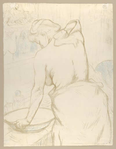 Wassen, uit "Elles" door Henri de Toulouse-Lautrec