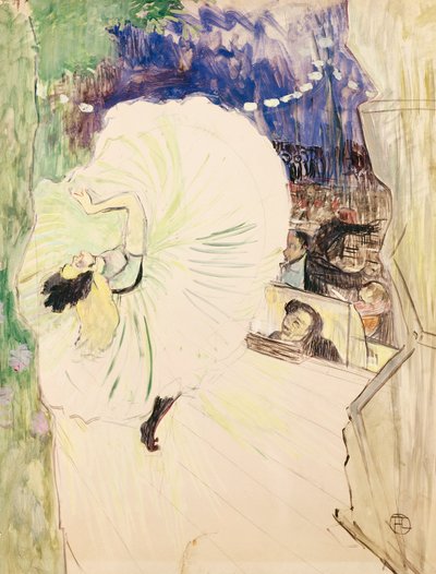 Wiel, danser op het podium, illustratie voor "Le Plaisir à Paris" door Henri de Toulouse Lautrec