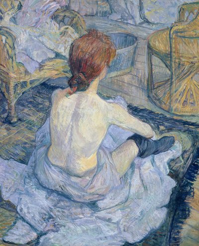 Vrouw bij haar Toilet door Henri de Toulouse Lautrec