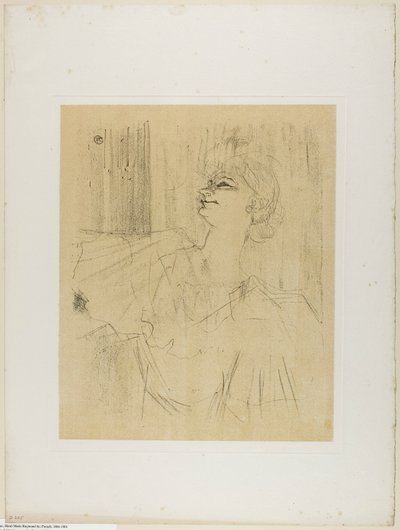 Yvette Guilbert—A Menilmontant de Bruant, uit Yvette Guilbert door Henri de Toulouse-Lautrec