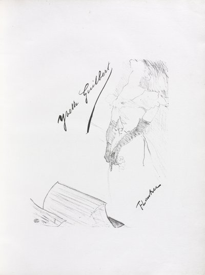 Yvette Guilbert-Engelse Serie: Frontispice door Henri de Toulouse-Lautrec