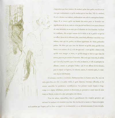 Yvette Guilbert-Franse Serie: Nr. 11 door Henri de Toulouse-Lautrec