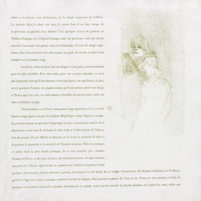 Yvette Guilbert - Franse Serie: Nr. 5 door Henri de Toulouse-Lautrec