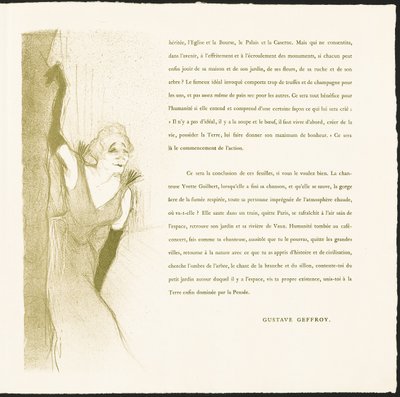 Yvette Guilbert door Henri de Toulouse-Lautrec
