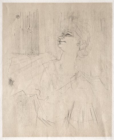 Yvette Guilbert: à Ménilmontant, de Bruant door Henri de Toulouse-Lautrec