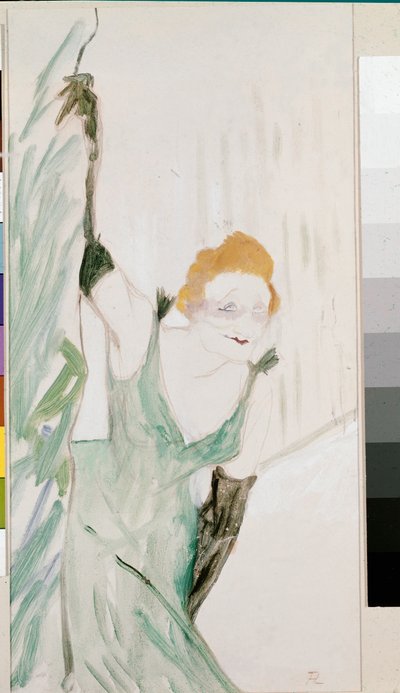 Yvette Guilbert begroet het publiek door Henri de Toulouse Lautrec